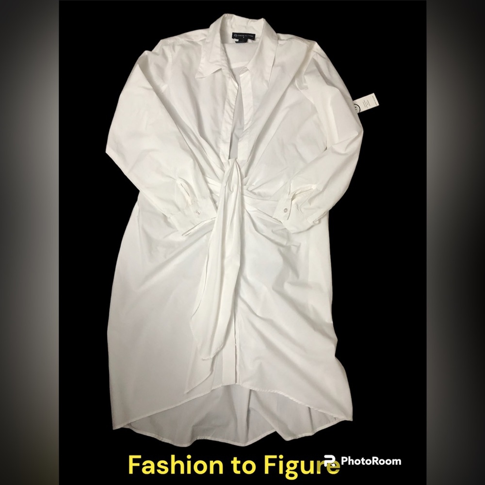 Fashion to Figure Knot Front Shirt Dress